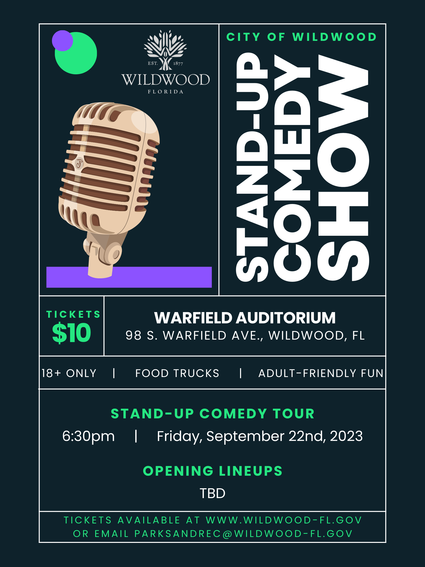Adult Stand-Up Comedy Show Wildwood Florida