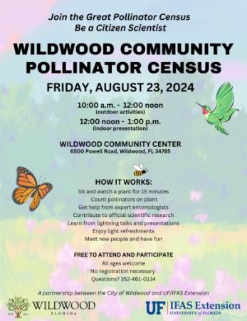 Wildwood Community Pollinator Census Flyer