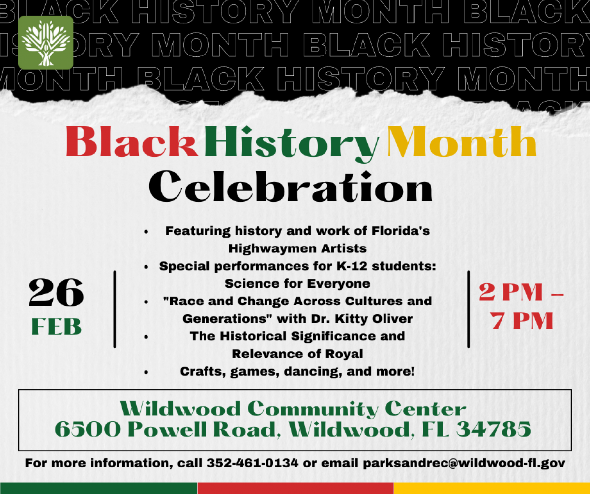 Black History Month Celebration Event - February 26th at 2pm