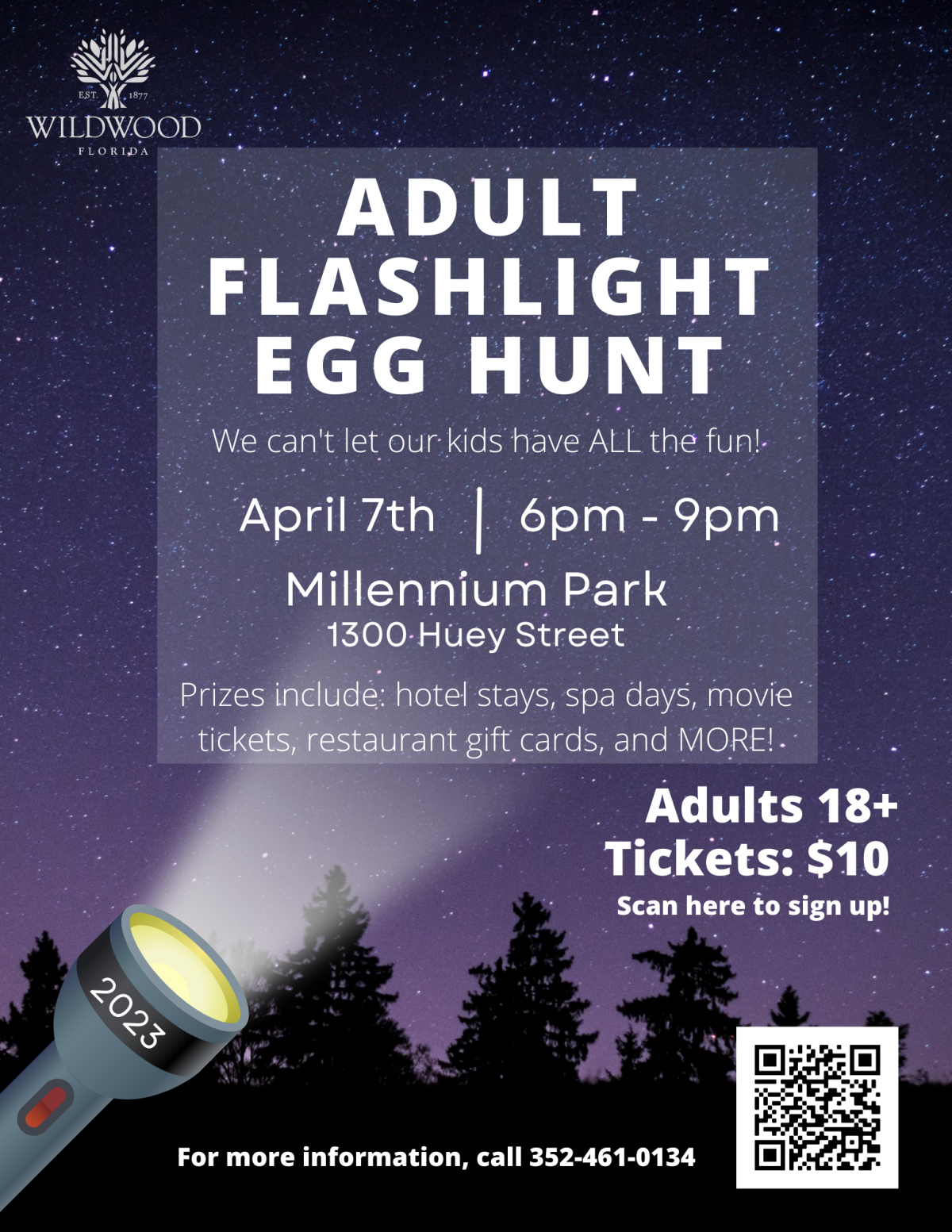 Adult Flashlight Egg Hunt - April 7th at 6pm